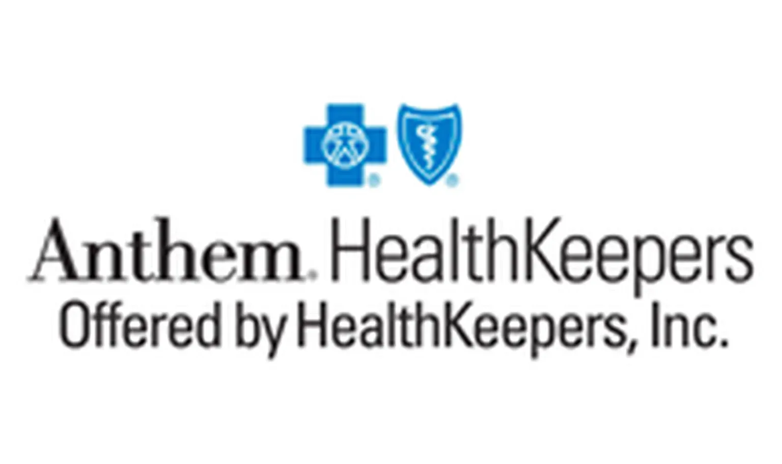 Anthem HealthKeepers logo with blue medical icons and “Offered by HealthKeepers, Inc.” text
