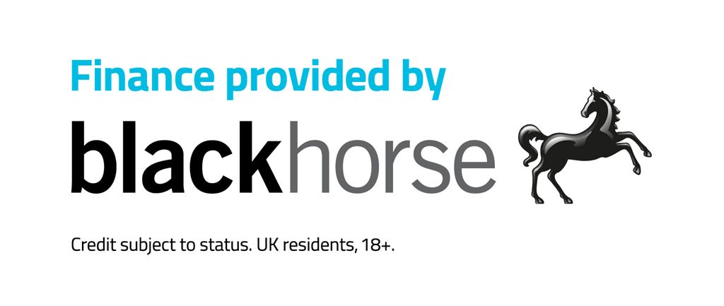 Black Horse finance logo featuring the brand name in black text next to a black stallion silhouette.