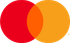 Mastercard logo consisting of two overlapping red and orange circles.