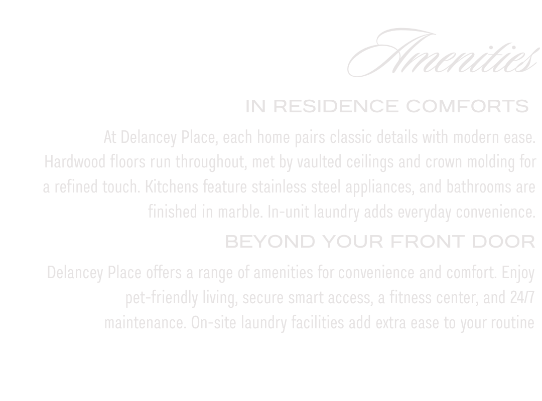 Amenities at Delancey Place