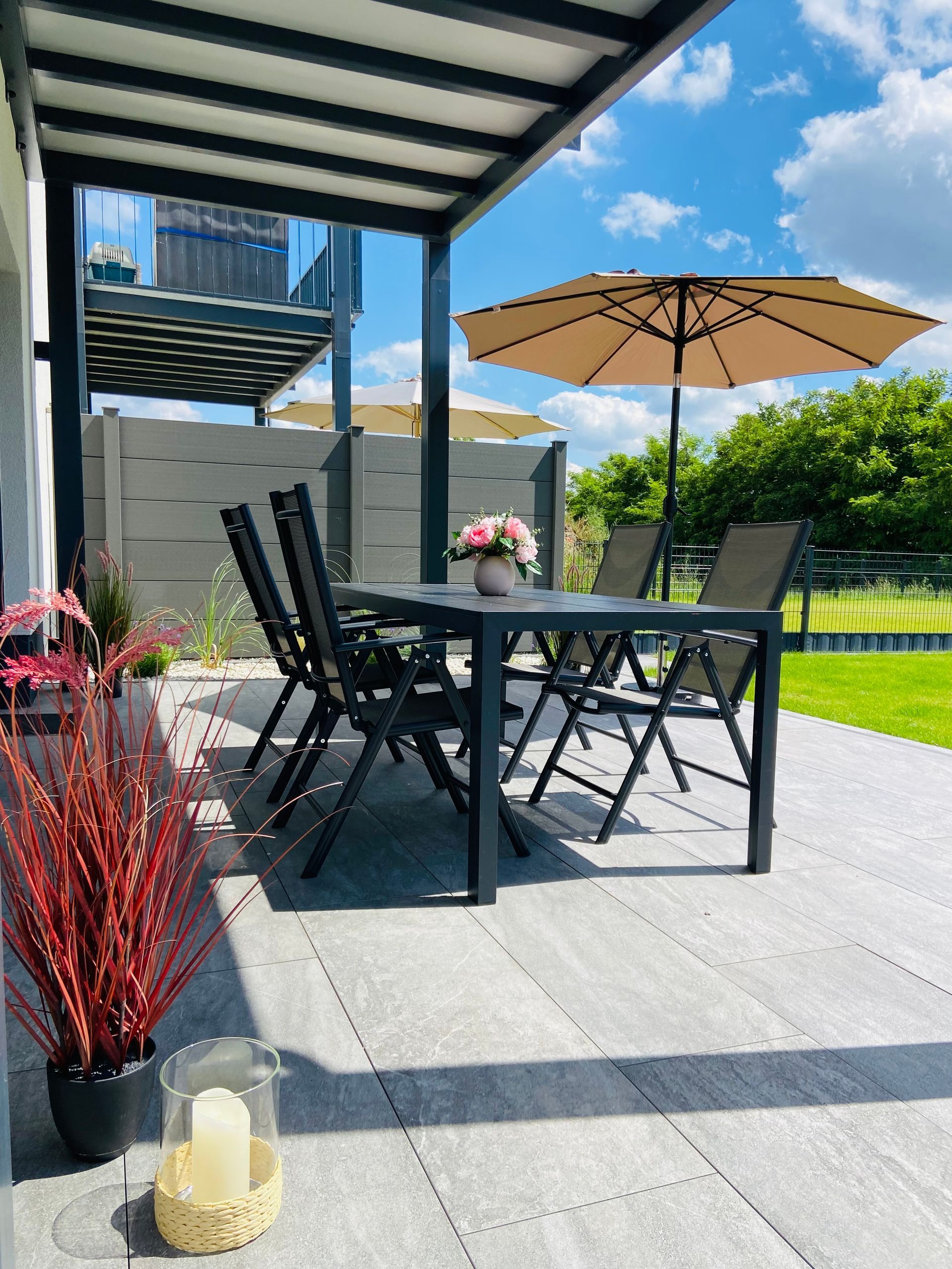 Essbereich auf der Terrasse