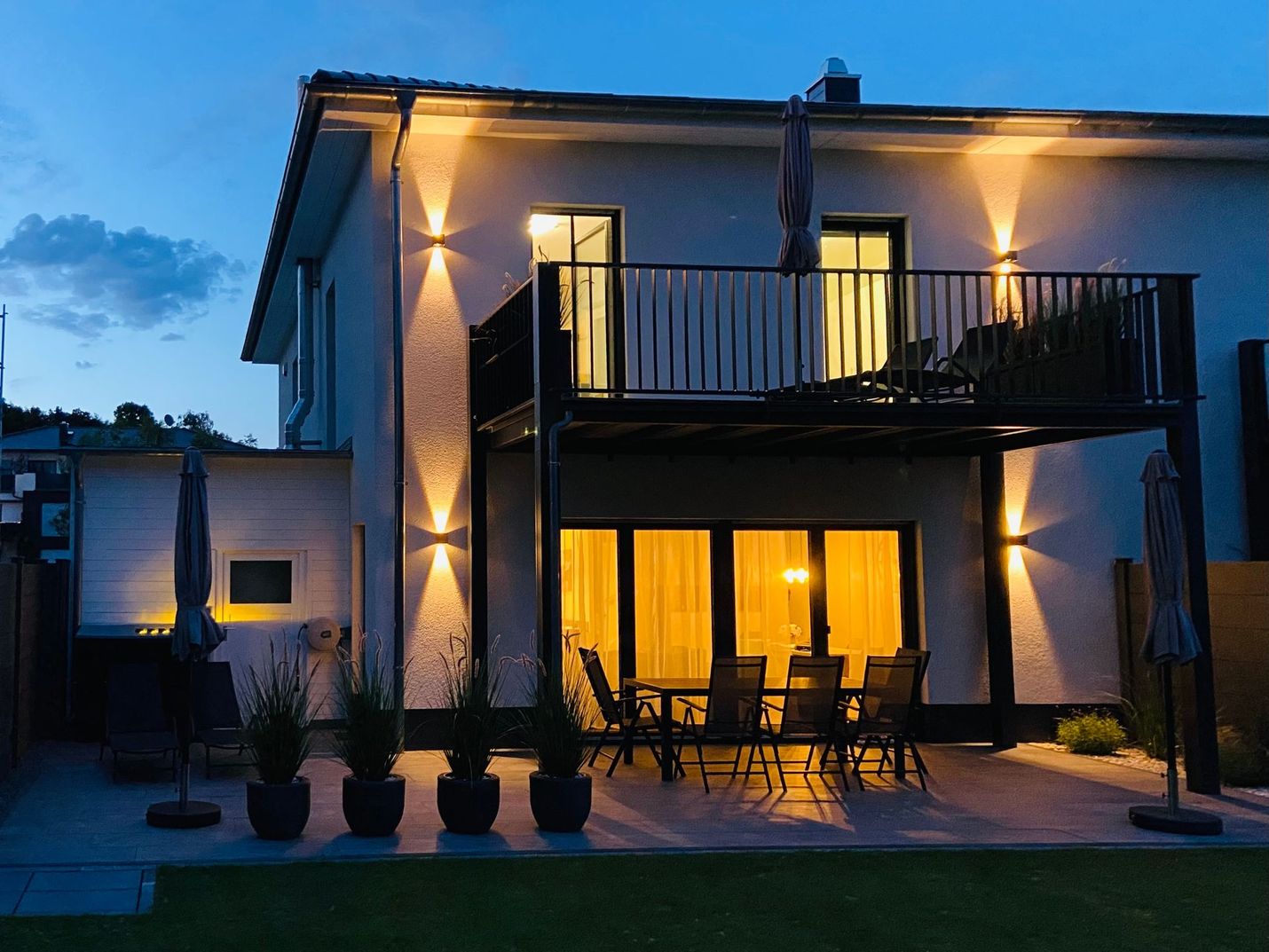 Abendstimmung am Ferienhaus Seegelblick