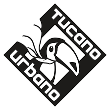 Logo Tucano Urbano con testa di tucano stilizzata in rombo nero