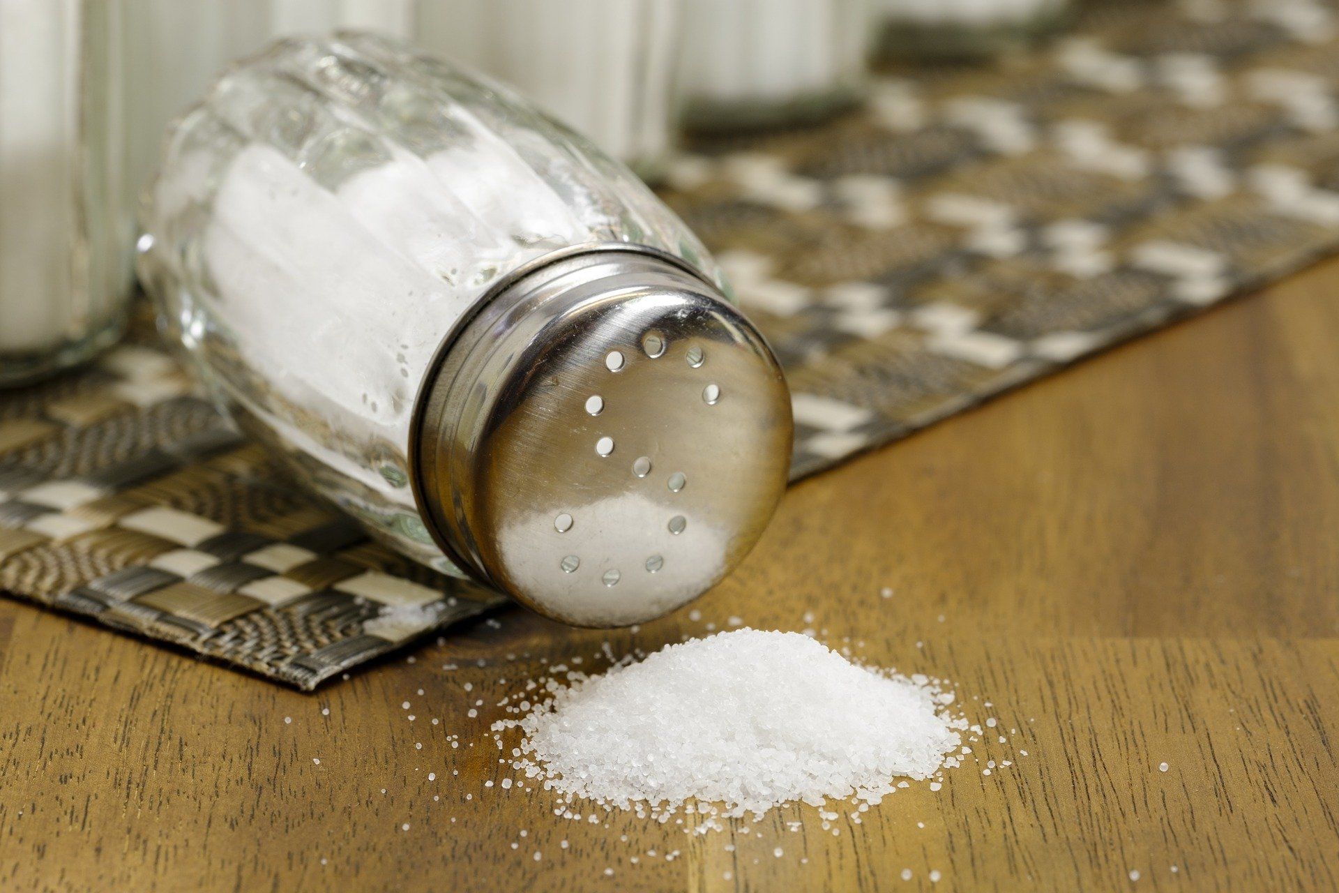 overturned salt shaker