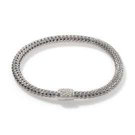 John Hardy Icon Bracelet, Sterling Silver, Diamonds featuring an ethically sourced diamond clasp.