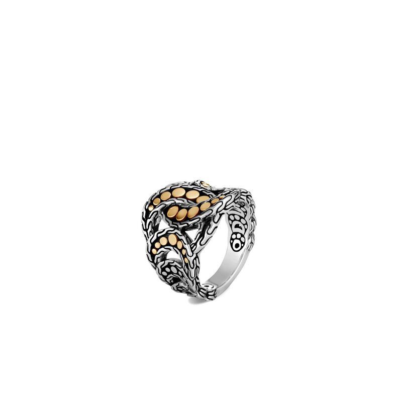 John Hardy Dot Ring - Sterling Silver and 18k Bonded Yellow Gold