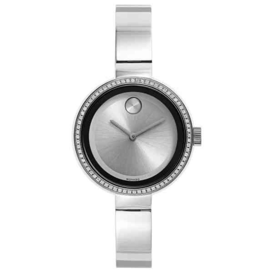 Movados Bold Silver Stainless Steel Sunray Dial Women’s Watch