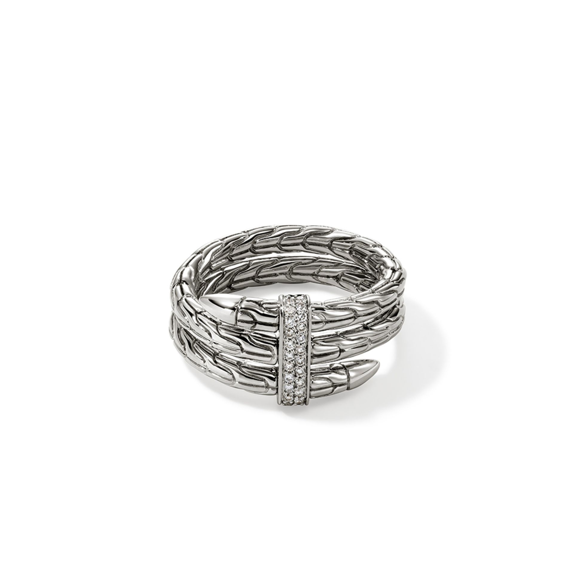 John Hardy Spear Ring, Sterling Silver, Diamonds