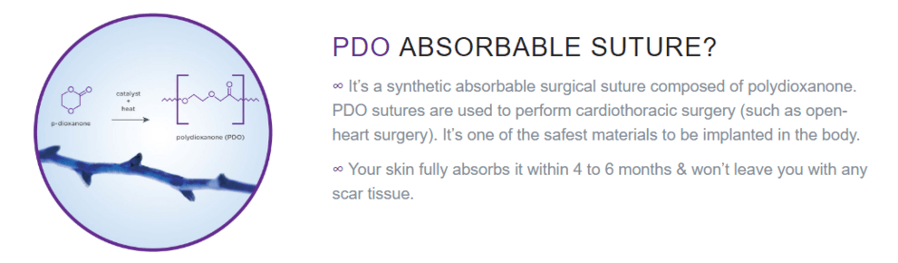 pdo absorbable suture information
