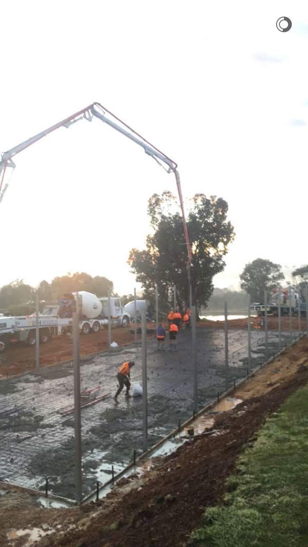 Workers Busy On Building The Shed — Albury, NSW — Twin City Sheds