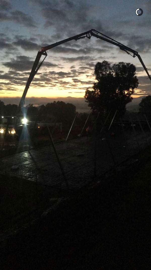 Shed Construction On Night — Albury, NSW — Twin City Sheds