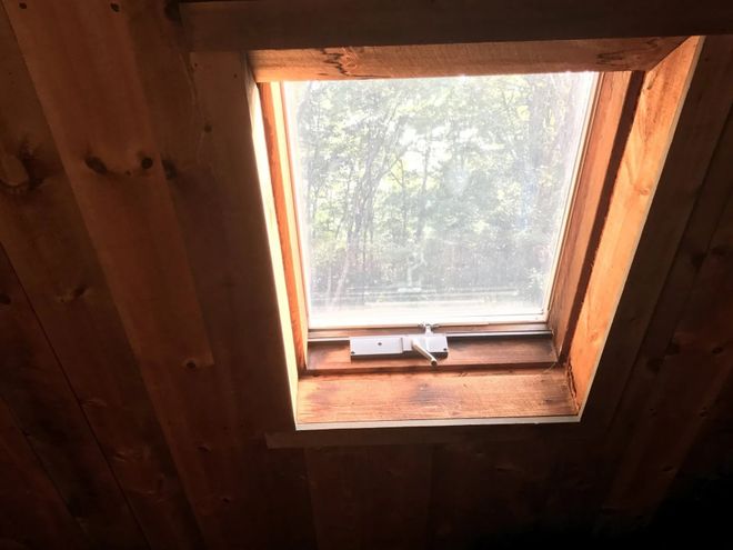 Before image of a skylight window — Peterborough, NH — Wheeler Construction