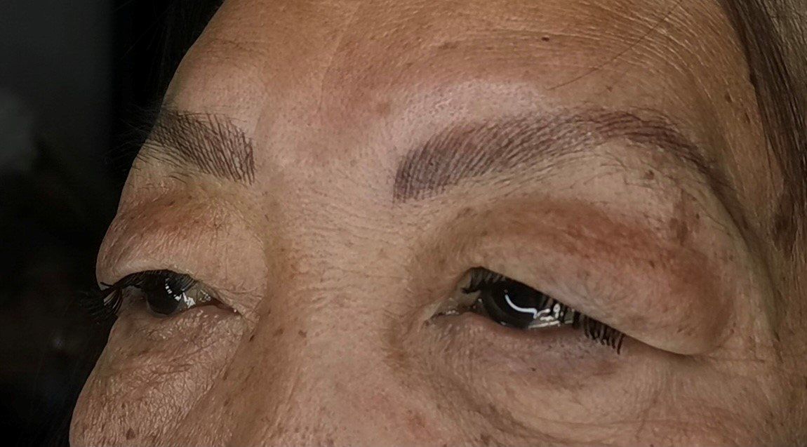 after semi-permanent eyebrows