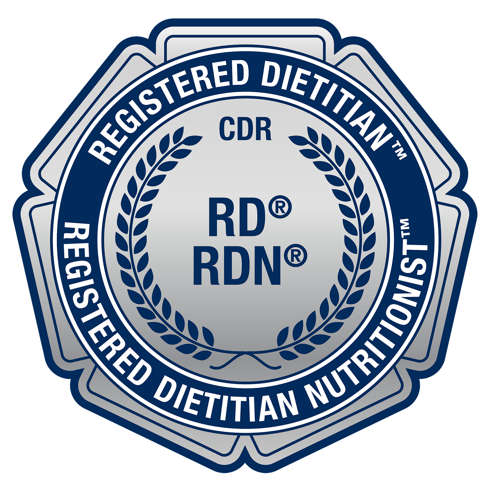 a badge that says registered dietitian nutritionist on it