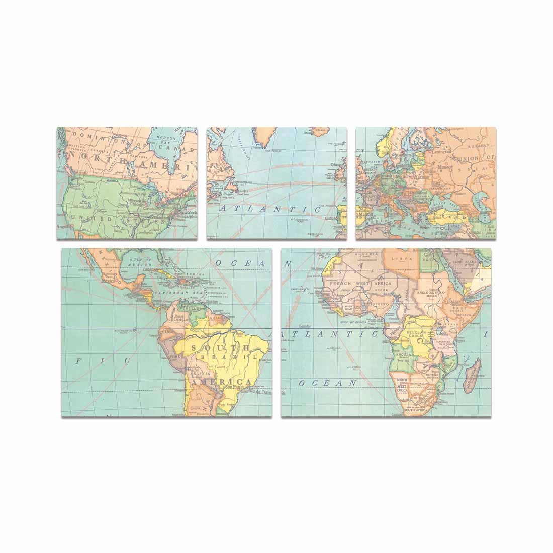 Notas Adhesivas Vintage Map