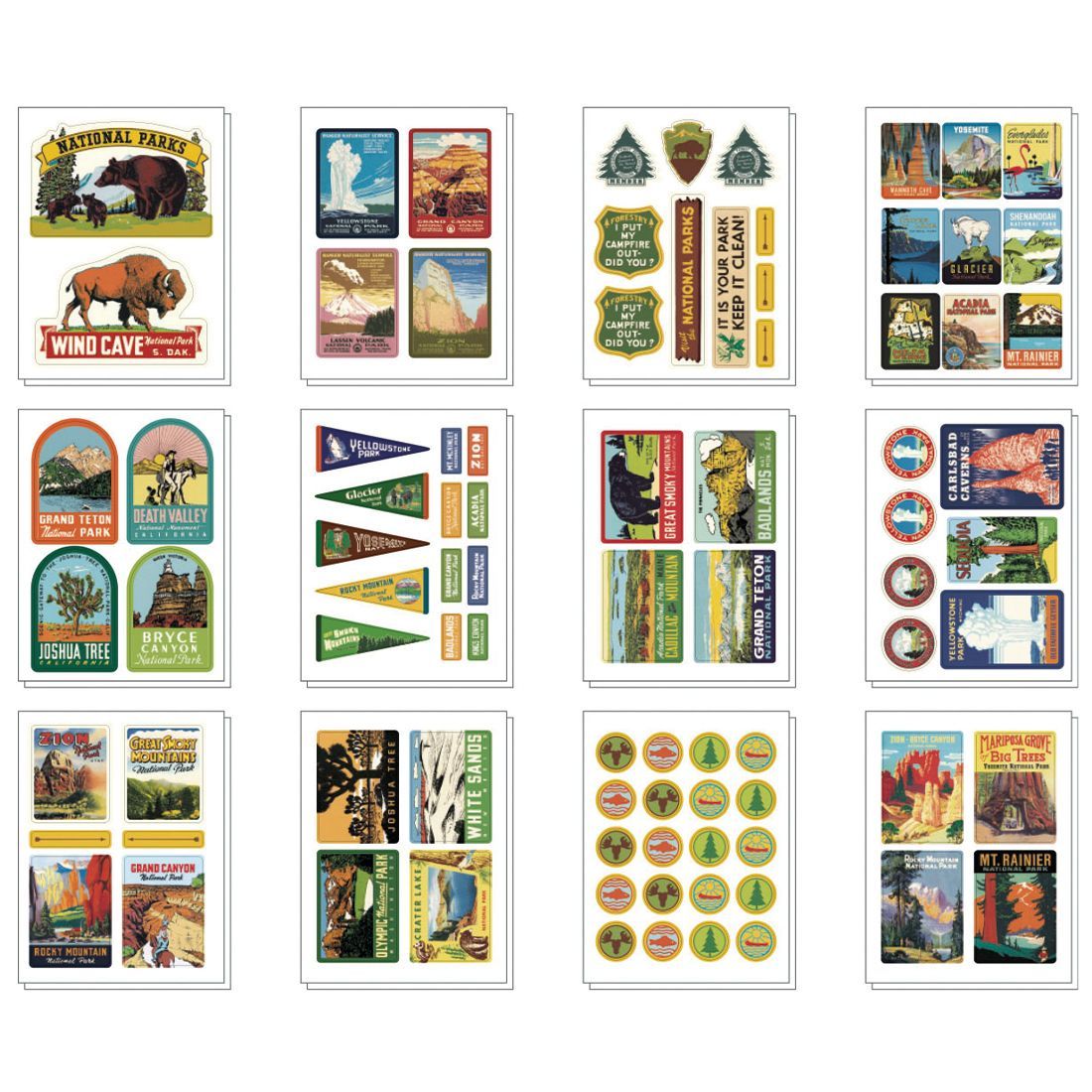 Pegatinas National Parks (13X12cm)