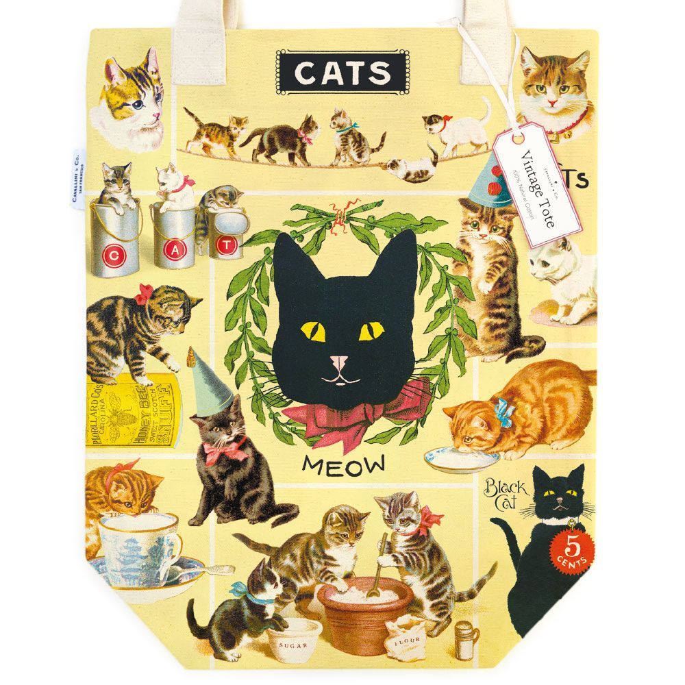 Tote Bag Vintage Cats (33X40.5cm)