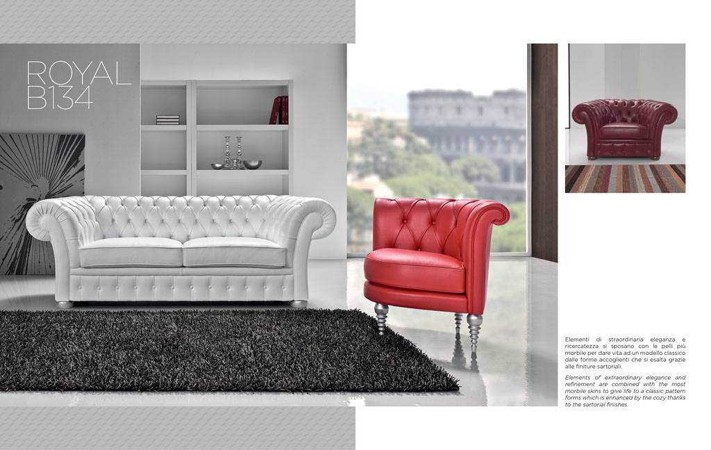 Dicano classico in pelle con poltrona