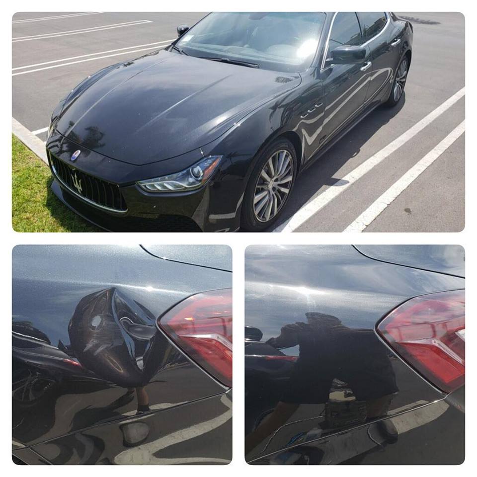 Quarter panel dent repair Pdr method