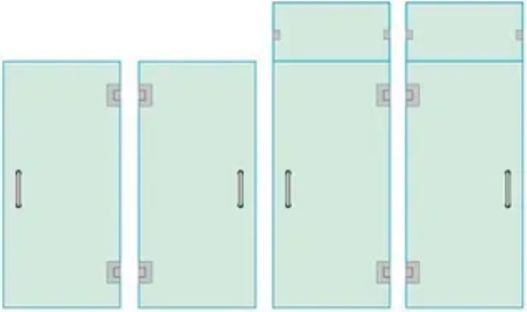 Frameless single shower door