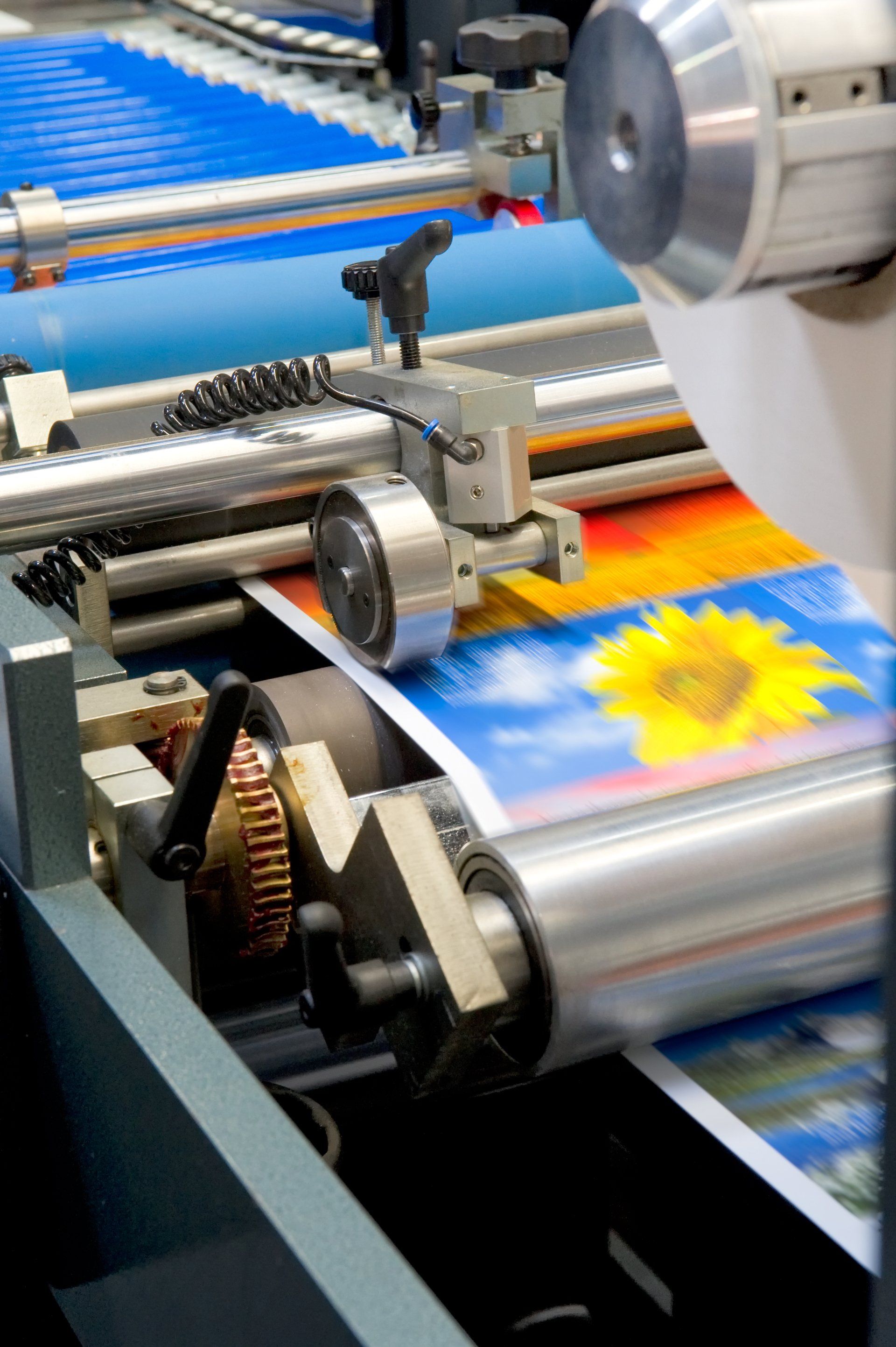Print machine printing colour posters