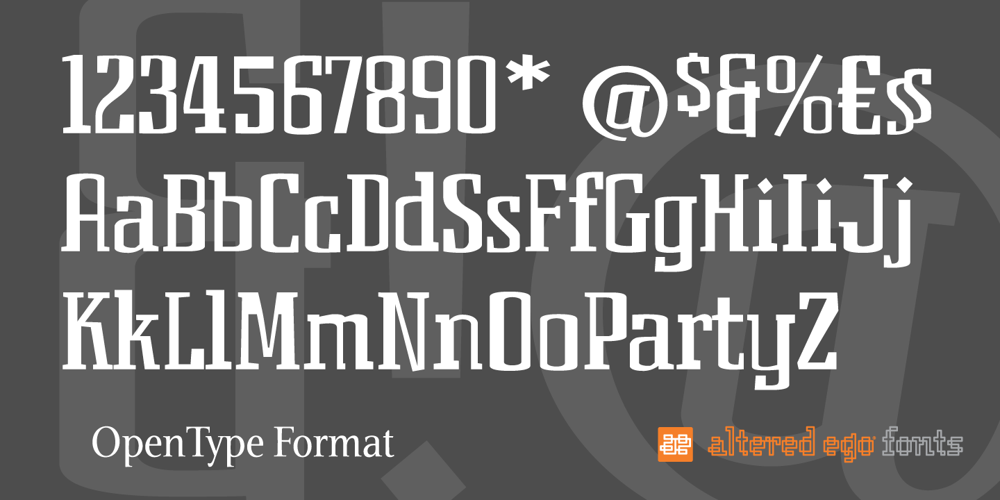 Altered Ego Fonts BenderHead AE Display Font