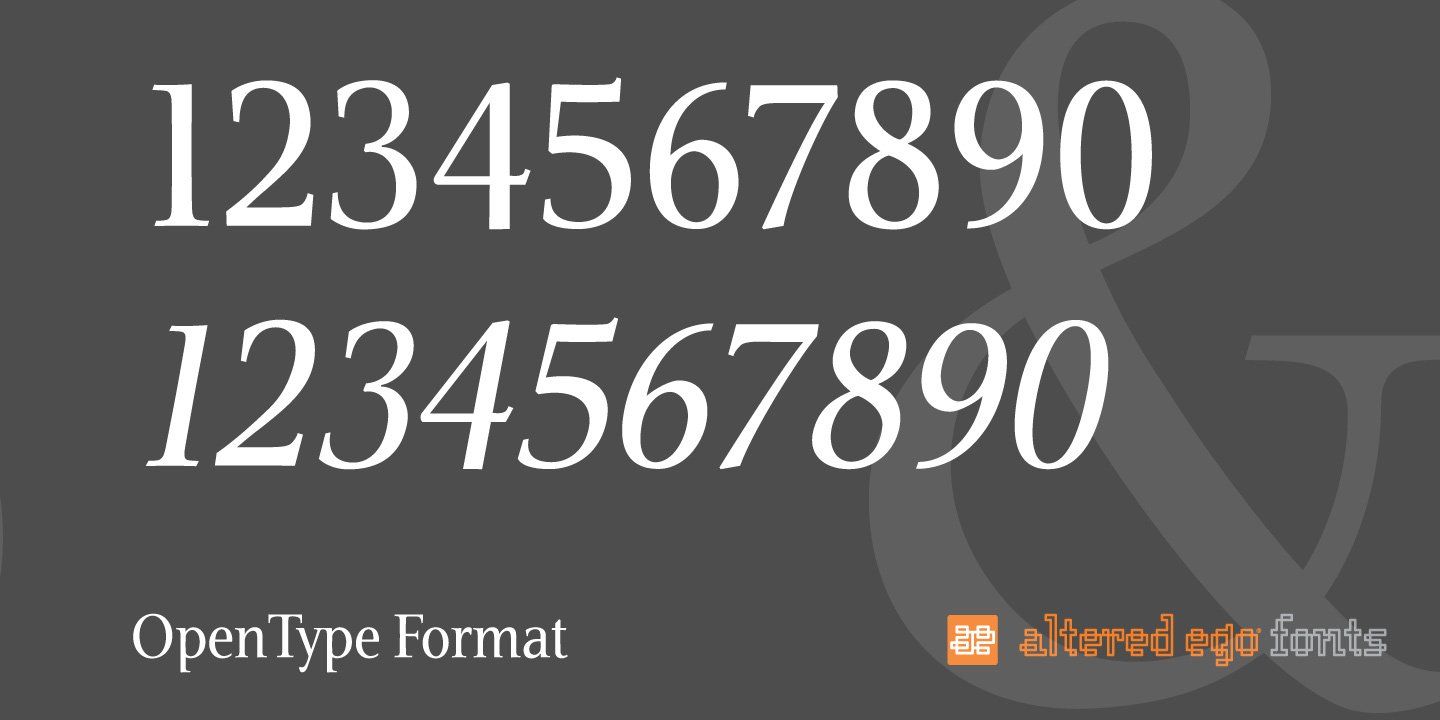 Veritas Altered Ego Numbers Font Family