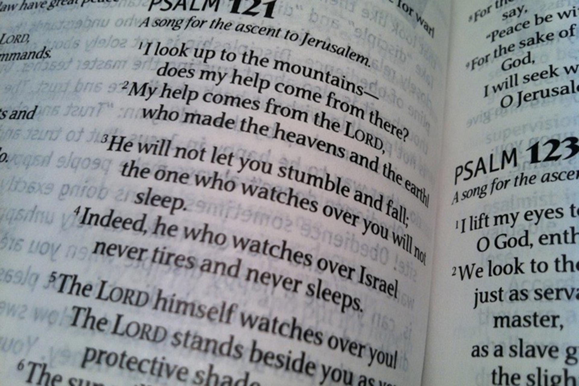 Veritas Psalm 121 New Living Translation