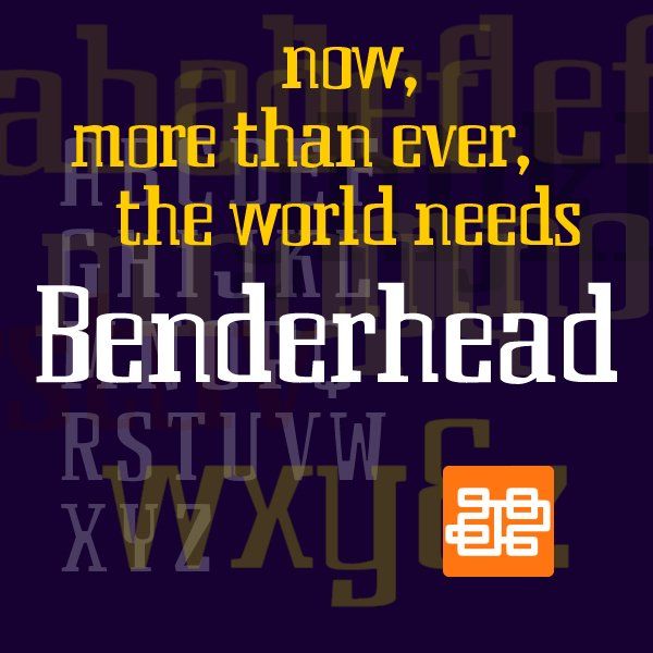 BenderHead Fonts from Altered Ego Fonts