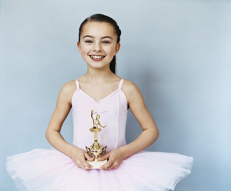 ballerina with trophy