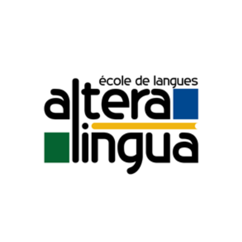 A logo for alter lingua ecole de langues