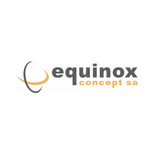 Un logo pour une entreprise appelée equinox concept sa