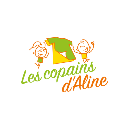 Un logo pour une entreprise appelée les copains d'aline