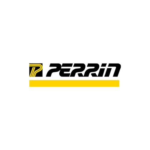 Le logo perrin est noir et jaune sur fond blanc.