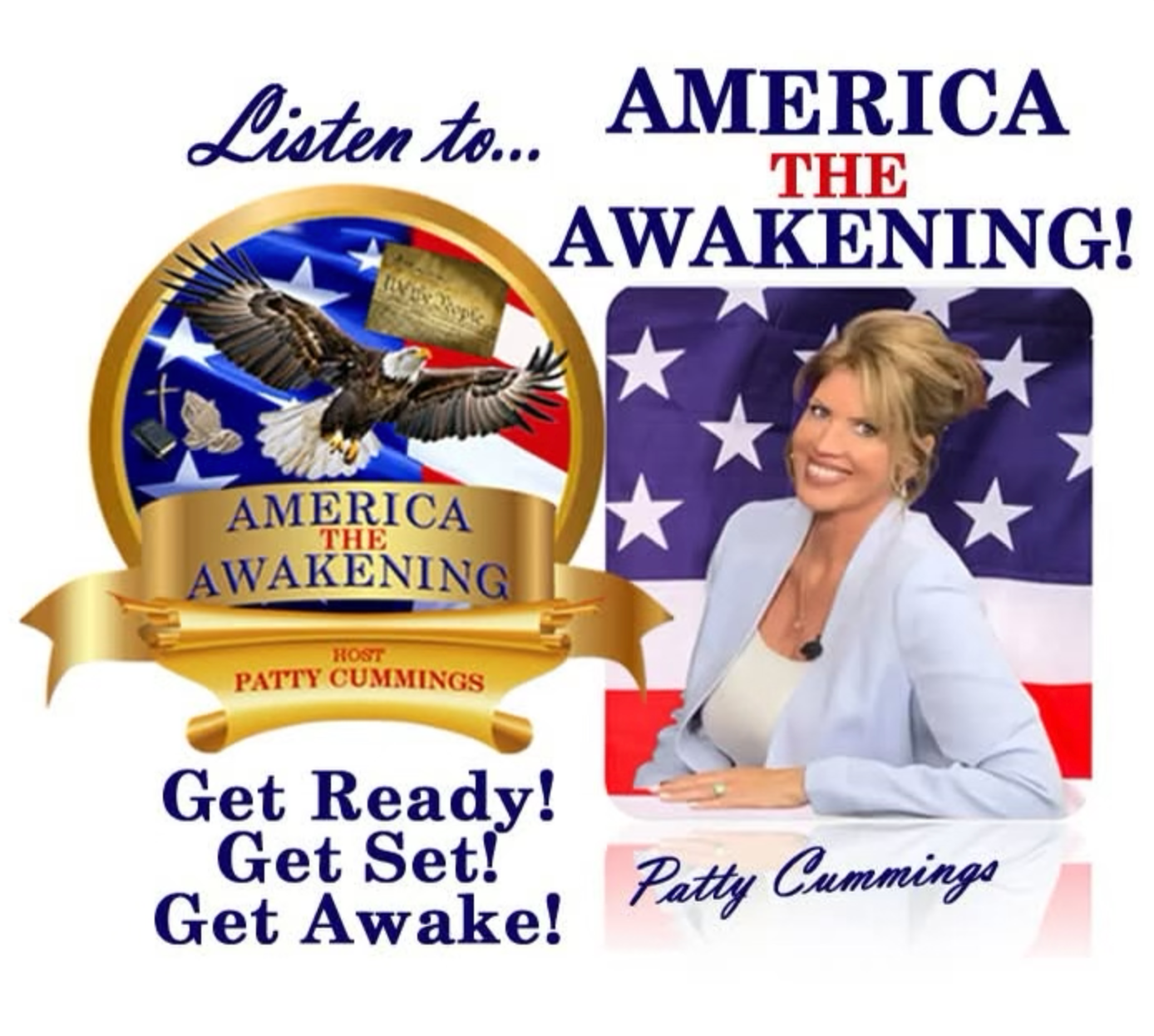 A poster that says listen to america the awakening
