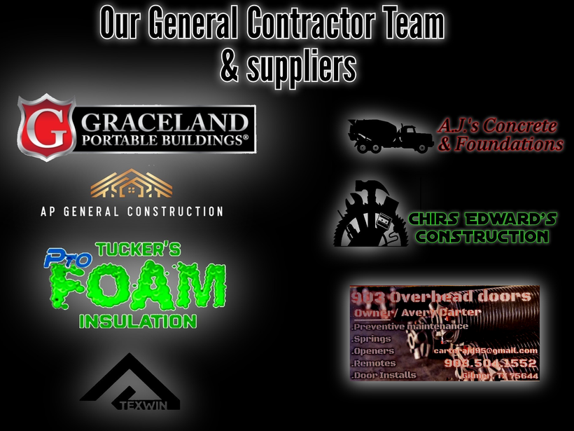 A poster for our general contractor team and suppliers