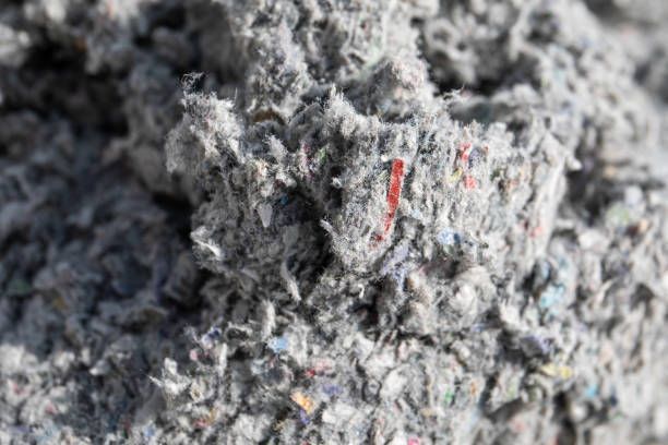 A close up of a pile of shredded paper.