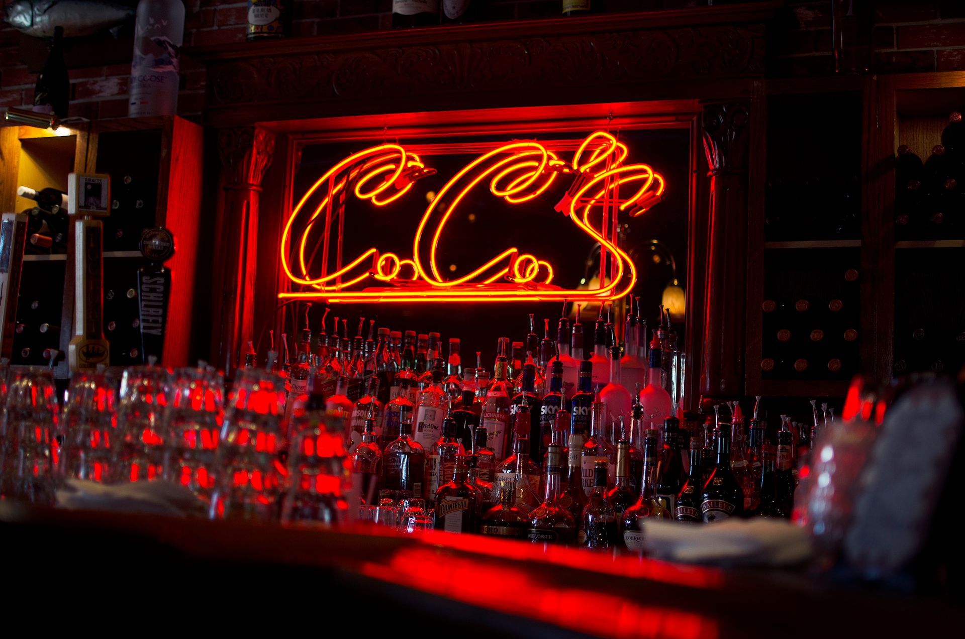 Indulge in a Glass of Fine Wine While Savoring Your Meal at Cc’s City Broiler.