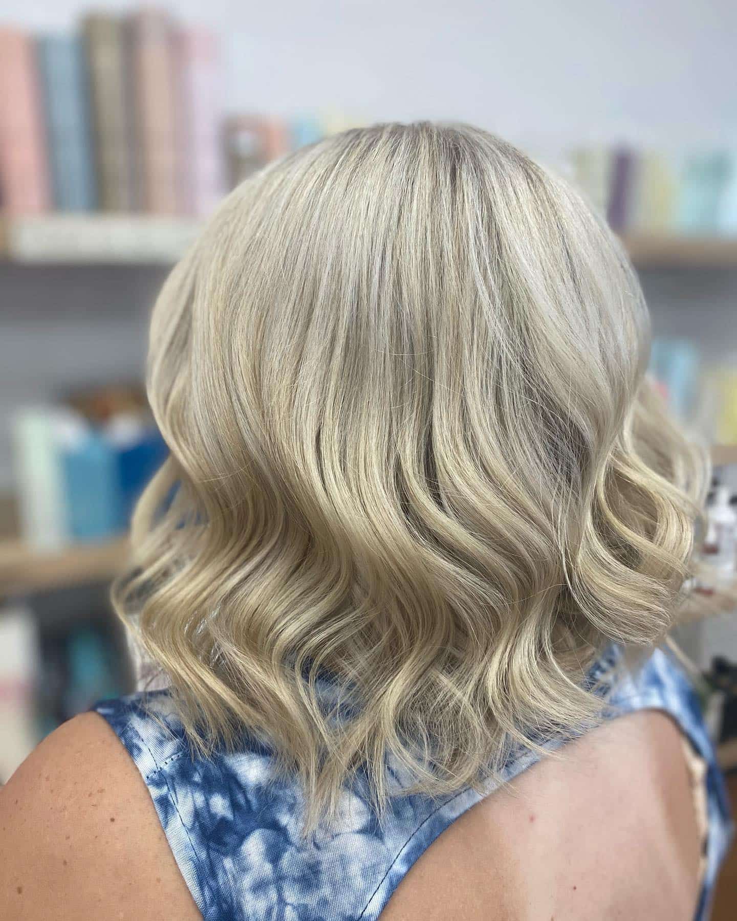 Blonde Woman With Wavy Bob Hairstyle — Lavish Hair in Shepparton, VIC