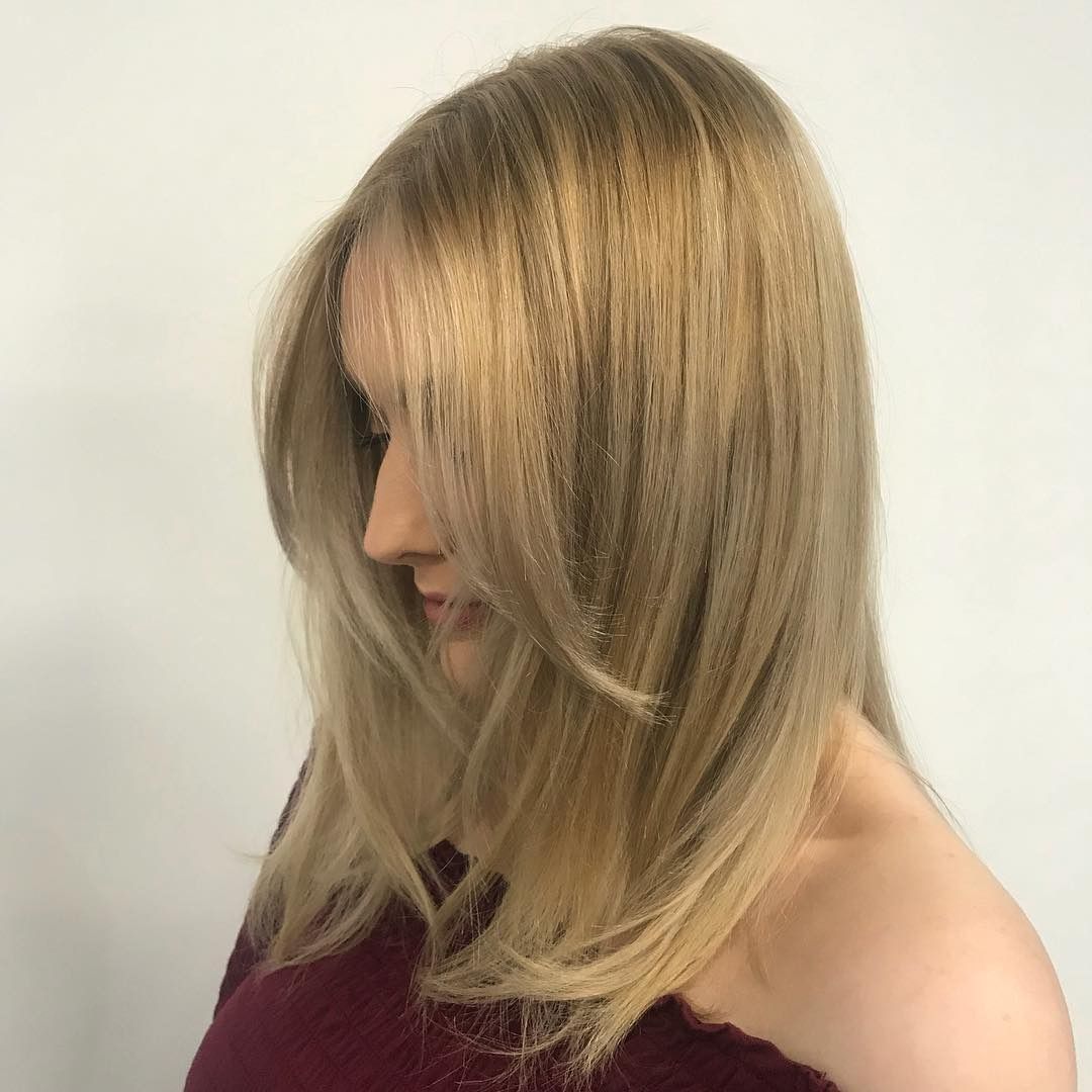 Woman With Blonde Hair, Side Profile, Angled Layered Cut — Lavish Hair in Shepparton, VIC