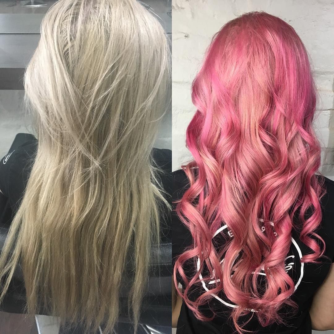 Blonde Hair Transforms Into Vibrant Pink Waves After a Salon Visit — Lavish Hair in Shepparton, VIC