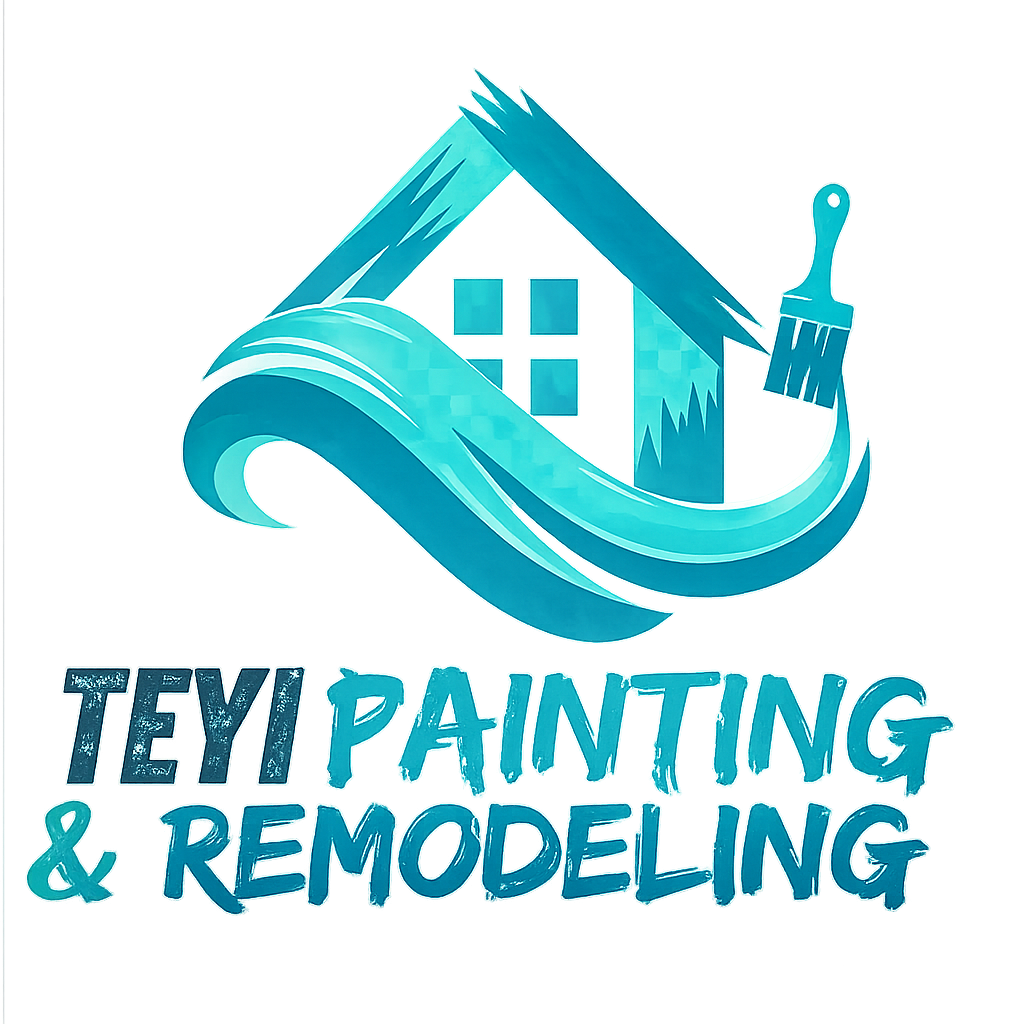 LocalSplash Painter logo with house and paint drips in blue, orange, and white