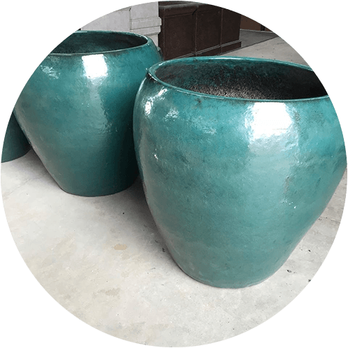 Garden Glazed Pots