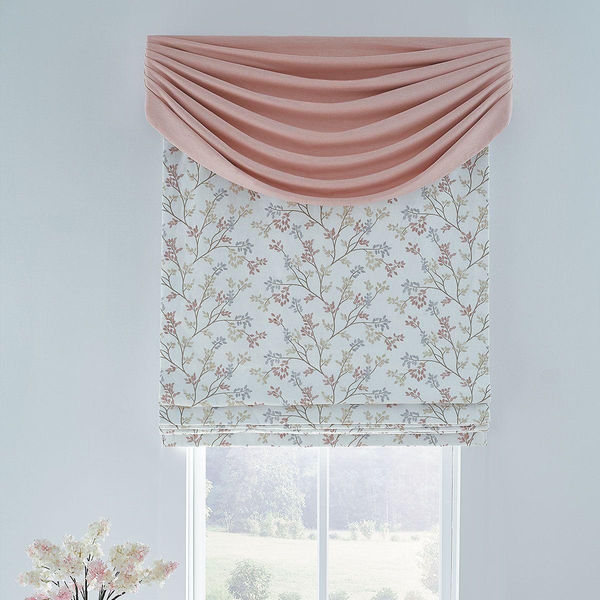 Carole Fabrics™ Drapery, featuring window swags and jabots