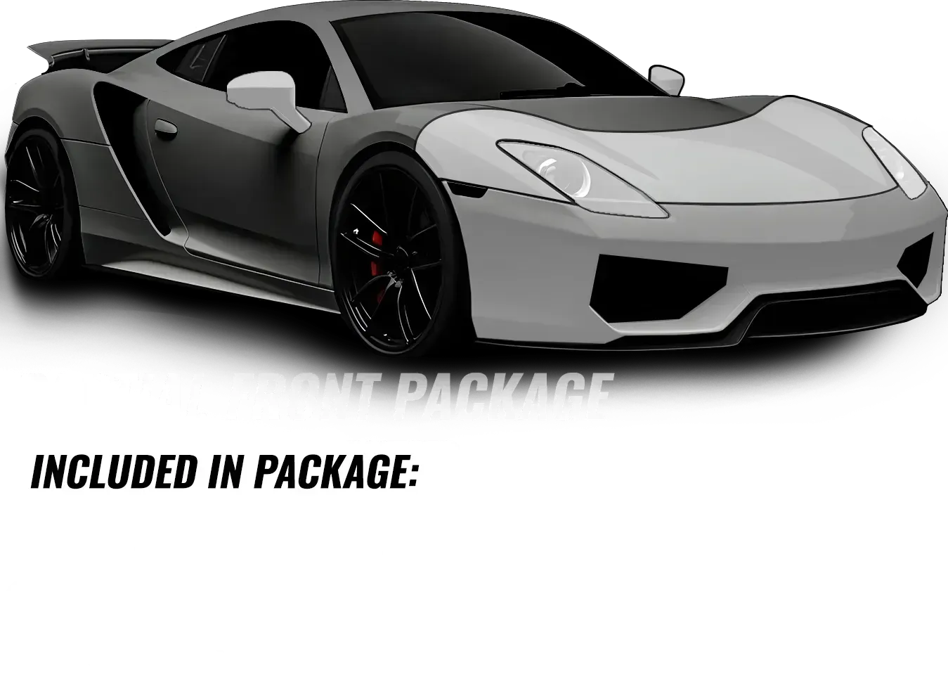 Partial front paint protection film package including custom coverage options.