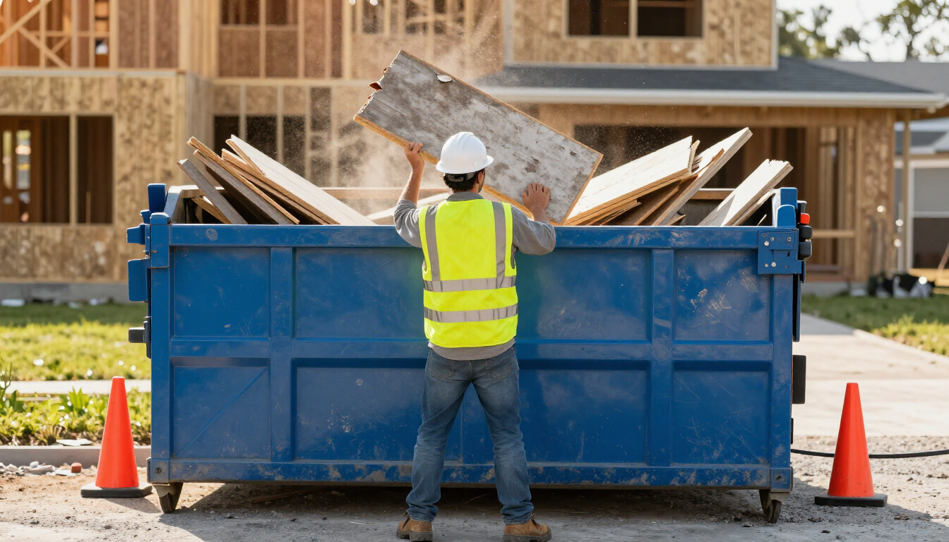 Construction worker at renovation site