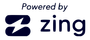 A logo for a company that is powered by zing.