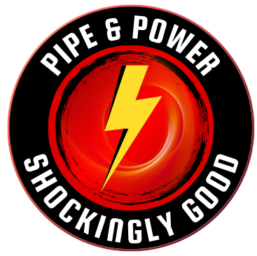 Logo: Black circle with white text 