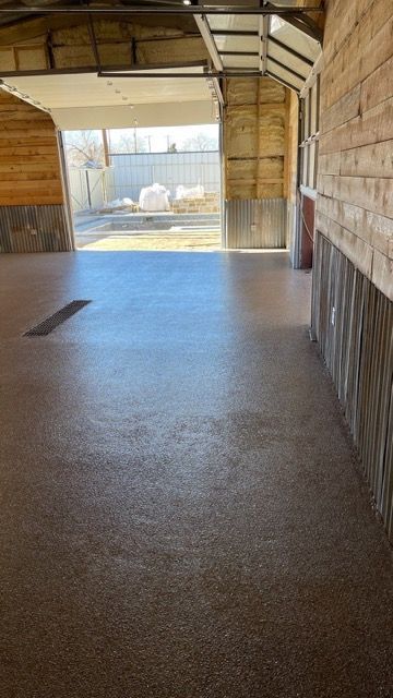 A Garage with A Concrete Flooring