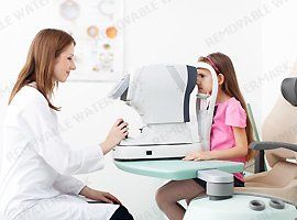 Girl Checking For Eye Glasses